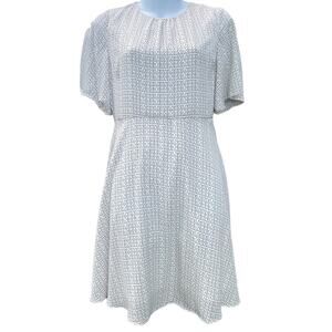 Banana Republic Factory black and white short sleeve knee length dress